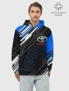 Худи мужской база хлопок / TOYOTA SPORT / ЛИНИИ / LINES