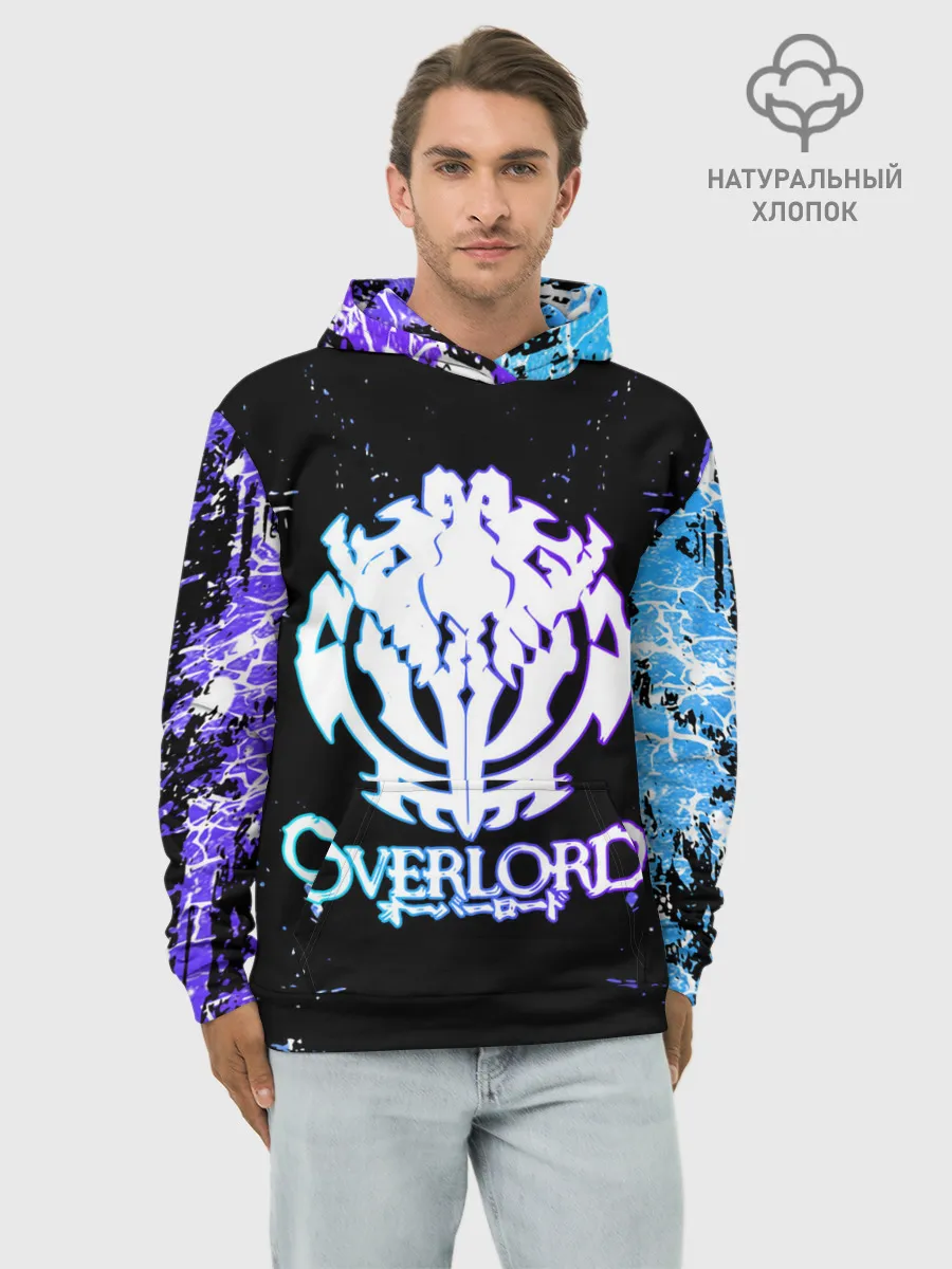 Худи мужской база хлопок / OVERLORD | оверлорд neon | НЕОН