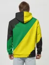 Худи мужской база хлопок / JDM GREEN YELLOW LOGO
