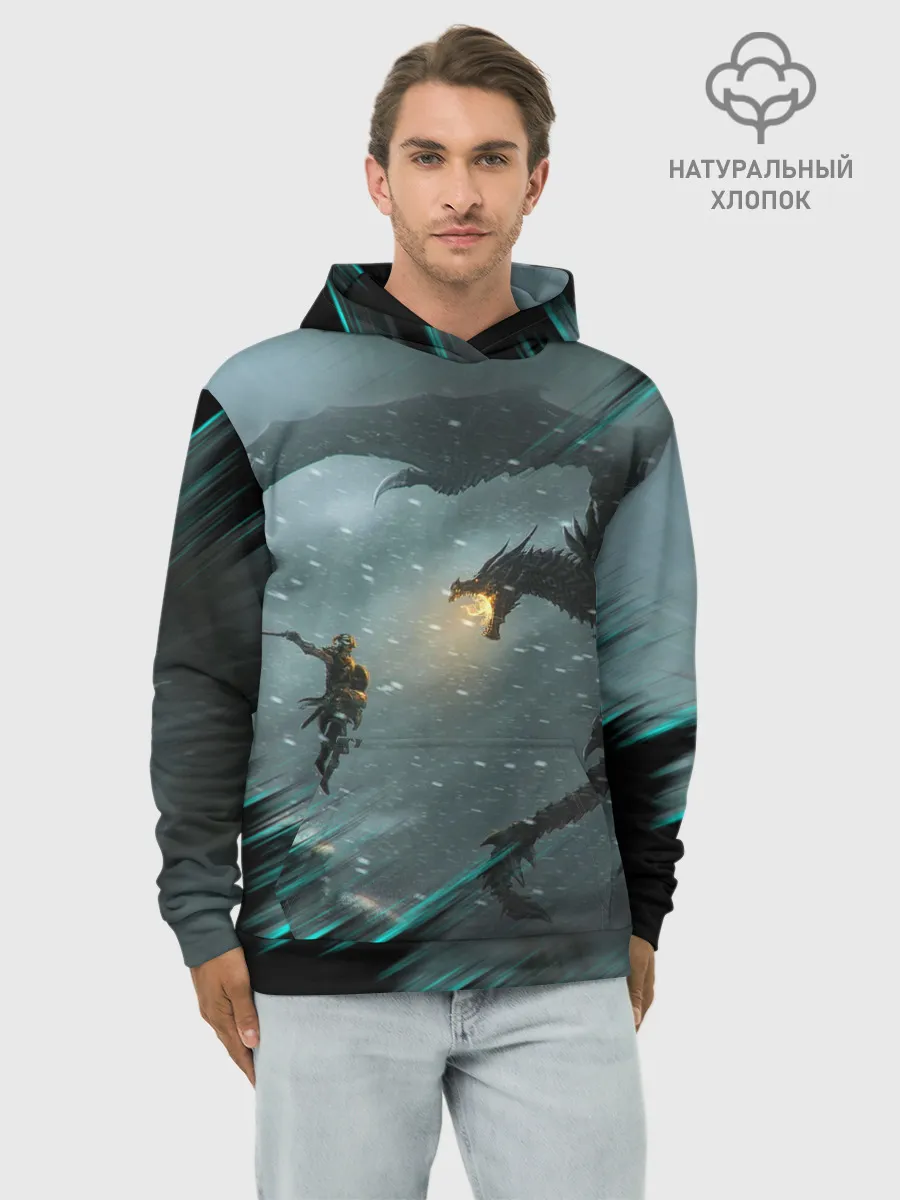 Худи мужской база хлопок / TES FUS RO DAH | DRAGON