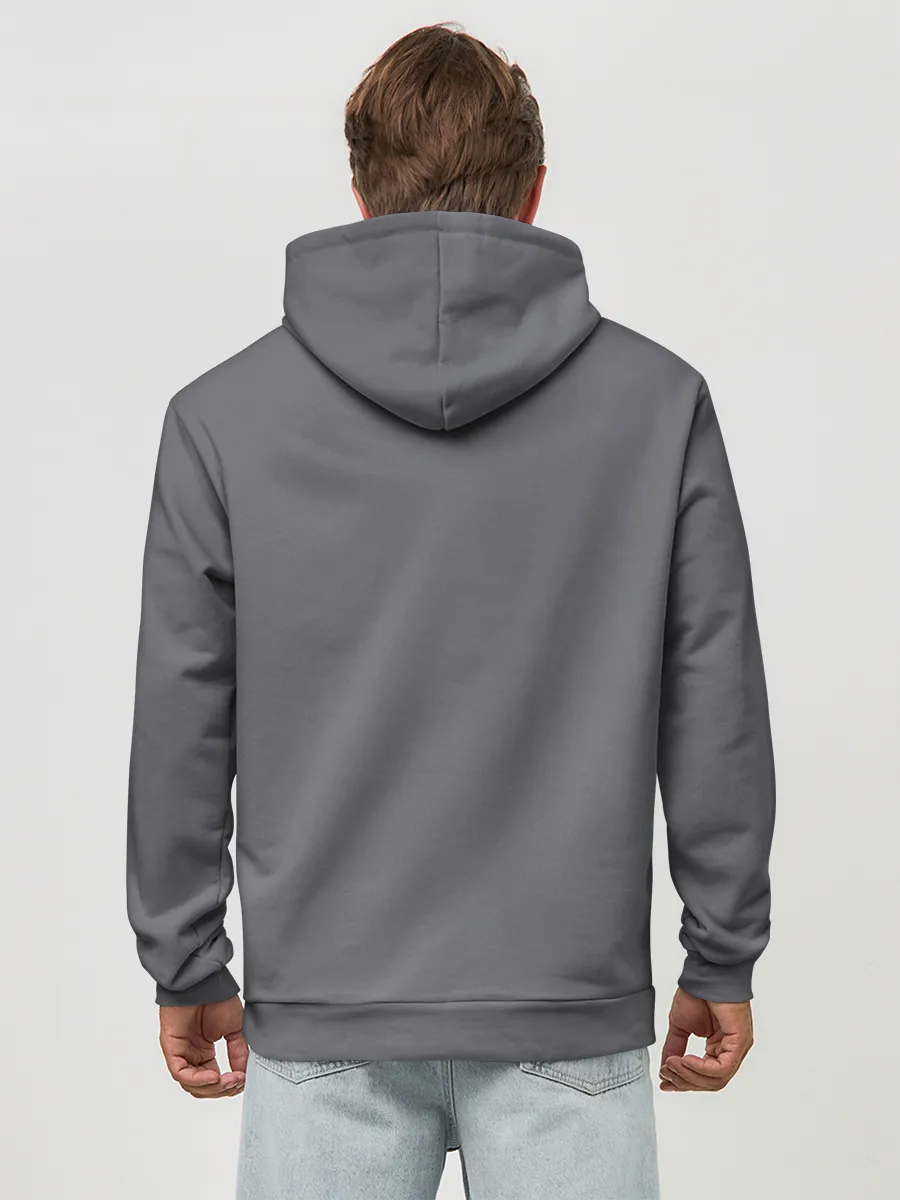 Худи мужской база хлопок / Задумчивый Хаски