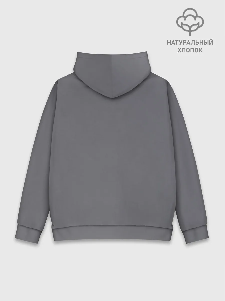 Худи мужской база хлопок / Задумчивый Хаски