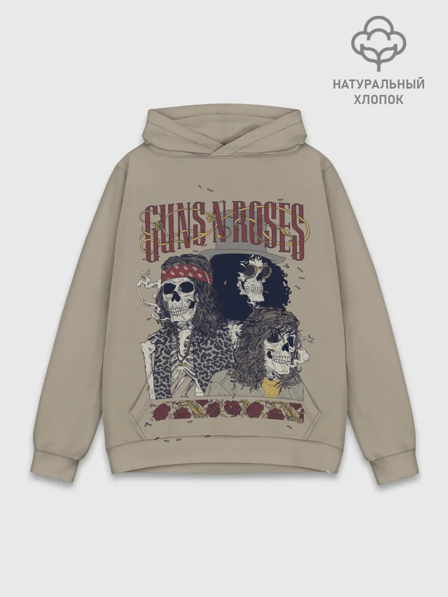 Худи мужской база хлопок / GNR Skeletons