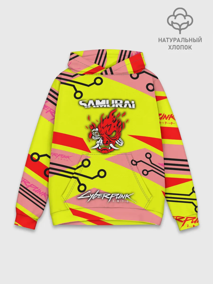 Худи мужской база хлопок / Cyberpunk 2077 Киберматрица.