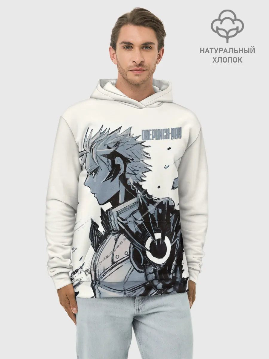 Худи мужской база хлопок / One Punch-Man Генос