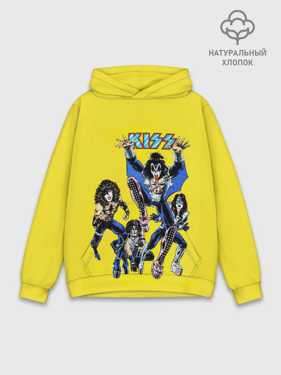 Худи мужской база хлопок / Комикс Кисс