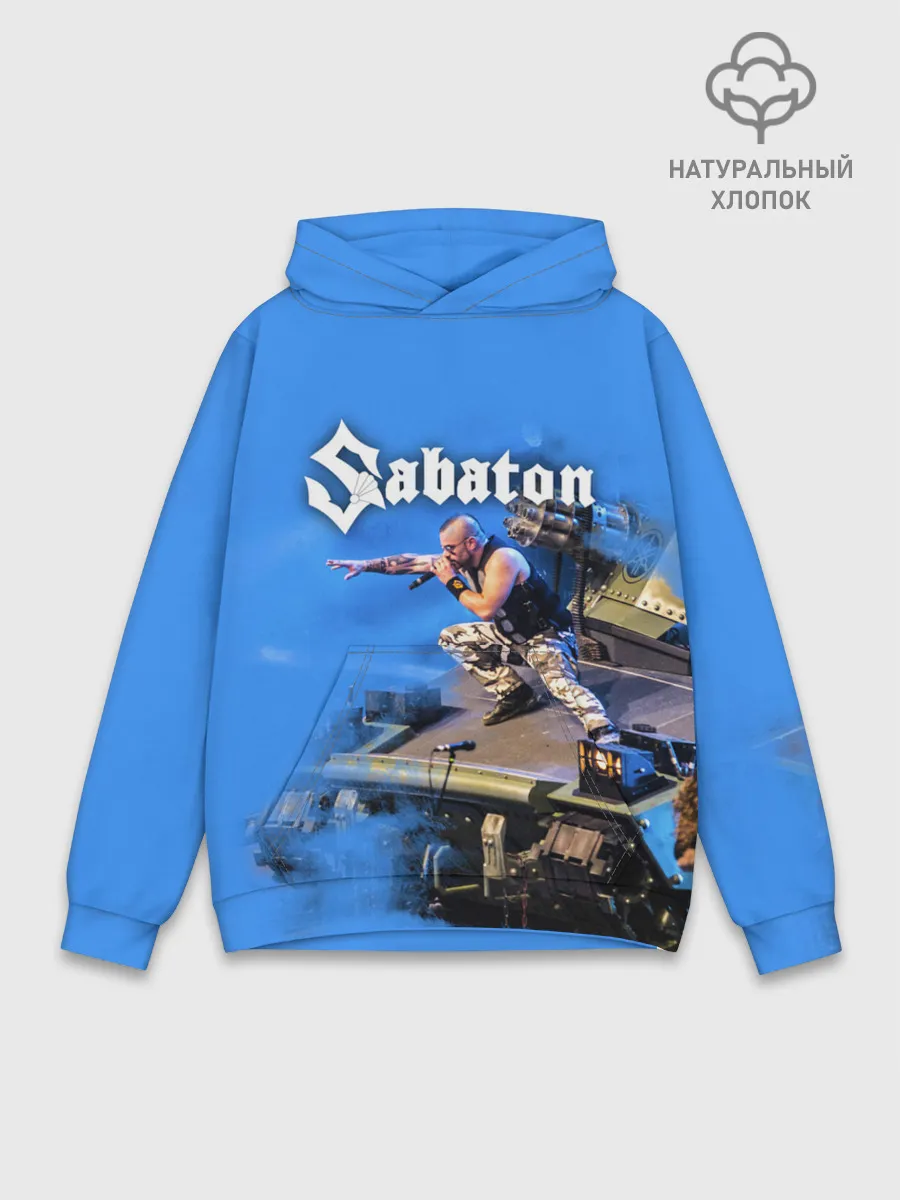 Худи мужской база хлопок / Йоаким Броден на танке Sabaton