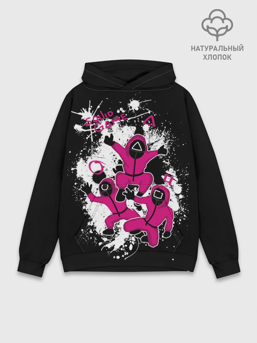 Худи мужской база хлопок / Squid game: firework