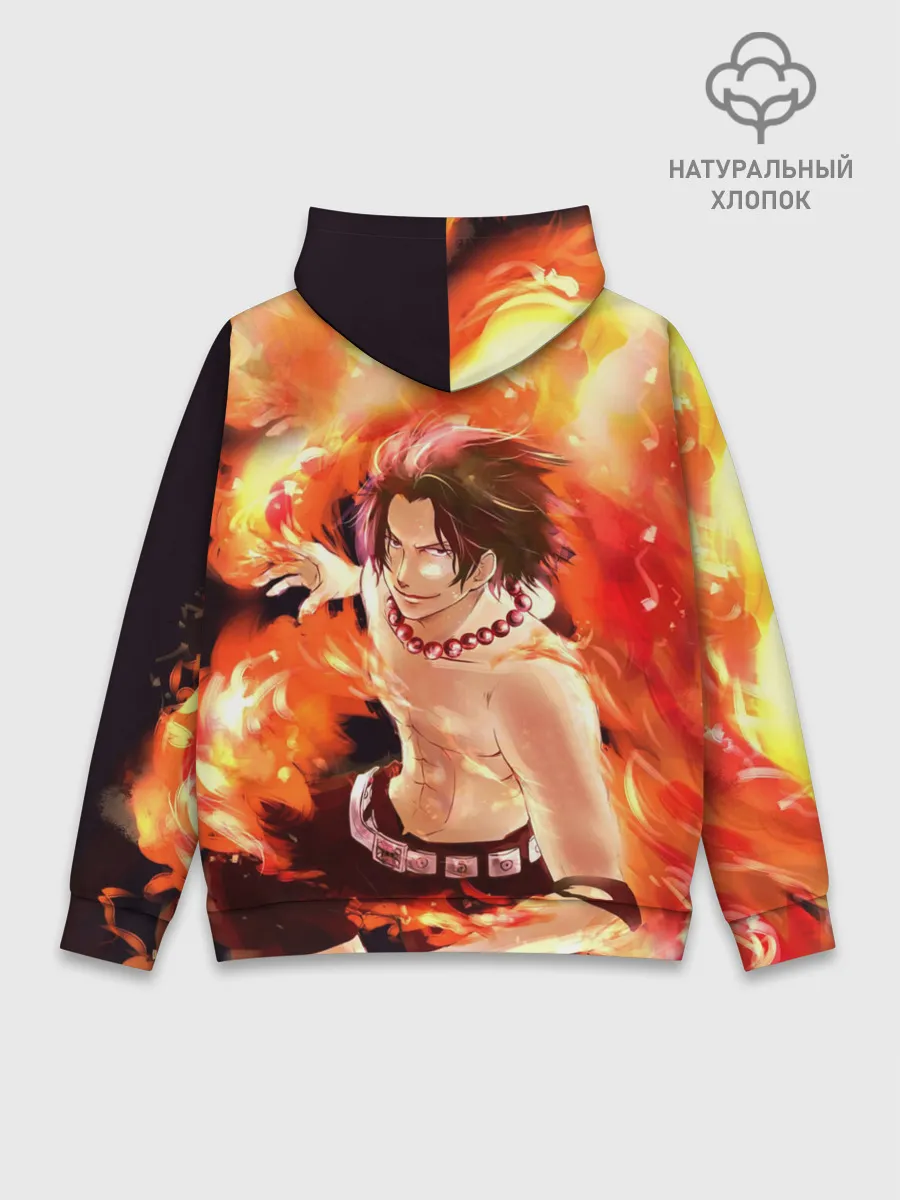 Худи мужской база хлопок / ONE PIECE ASCE HERO