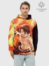 Худи мужской база хлопок / ONE PIECE ASCE HERO