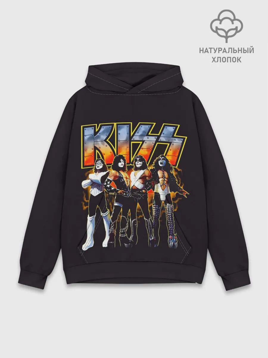 Худи мужской база хлопок / Кисс вместе