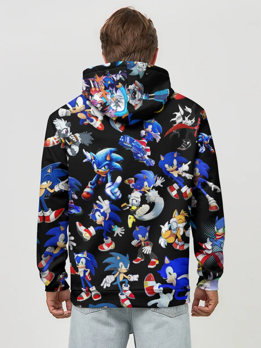 Худи мужской база хлопок / SONIC PATTERN HERO | СОННИК
