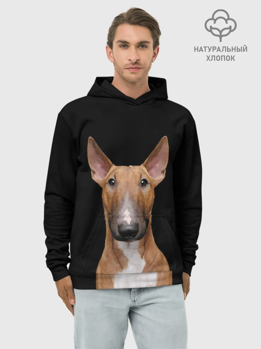 Худи мужской база хлопок / Строгий смелый взгляд