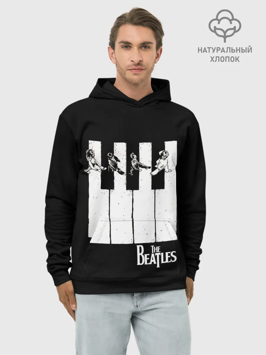 Худи мужской база хлопок / THE BEATLES ЗНАМЕНИТАЯ КАРТИНКА