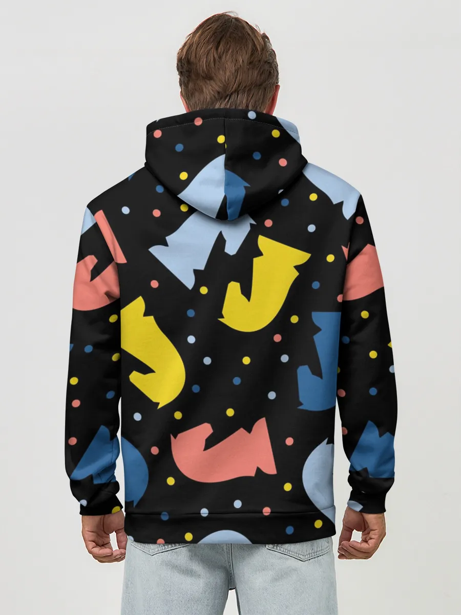 Худи мужской база хлопок / Шахматные фигуры цветные