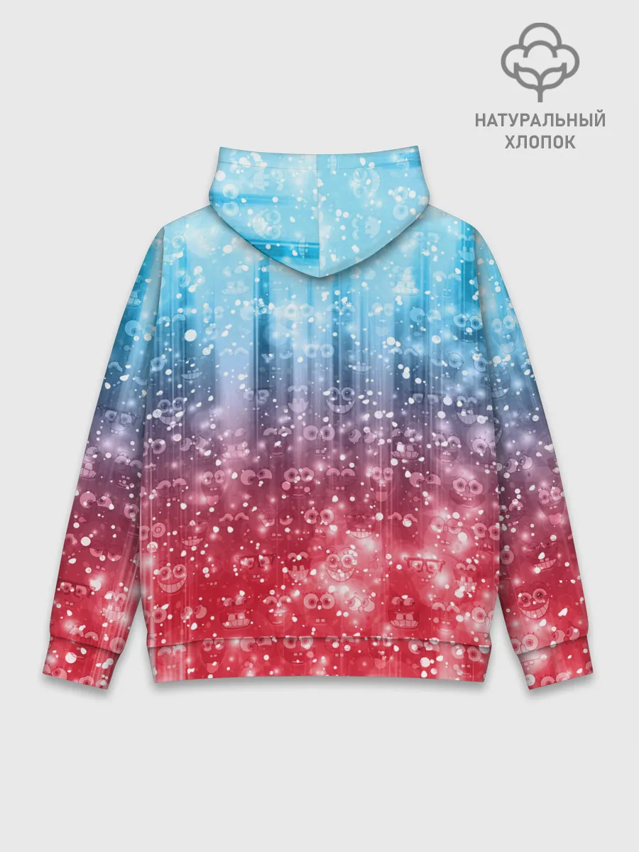 Худи мужской база хлопок / Новогодний Спанч Боб