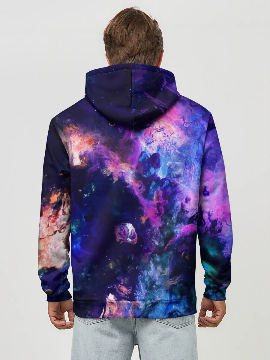 Худи мужской база хлопок / НЕОНОВЫЕ КОСМОС / NEON SPACE