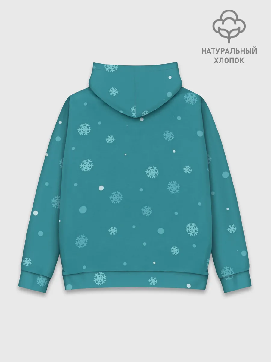 Худи мужской база хлопок / Новогодний зайчик