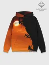 Худи мужской база хлопок / СКАЛОЛАЗЫ В ЗАКАТЕ