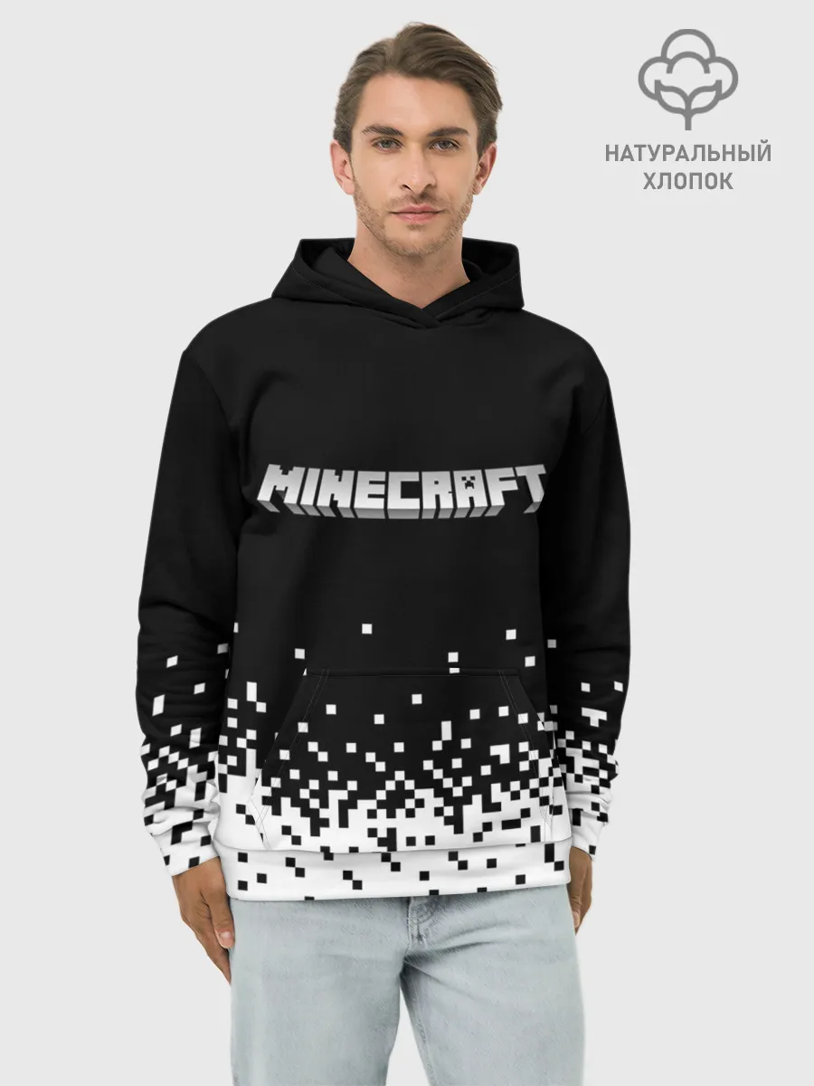 Худи мужской база хлопок / Minecraft | Майнкрафт | логотип