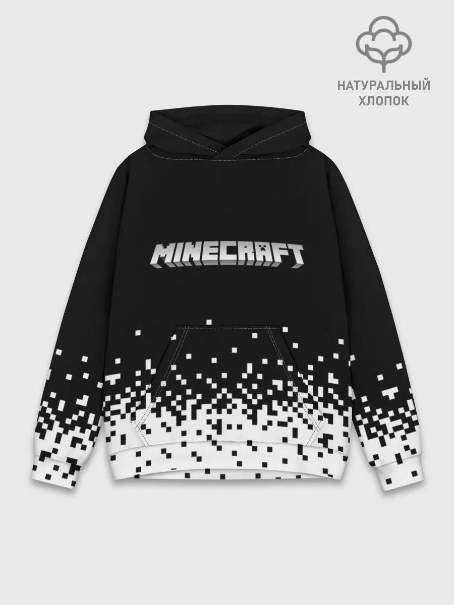Худи мужской база хлопок / Minecraft | Майнкрафт | логотип