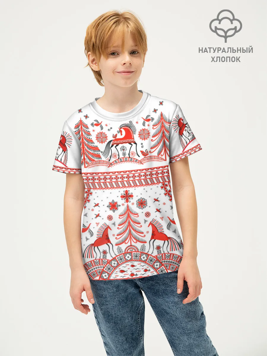 Детская футболка хлопок / MezenHorse Kids