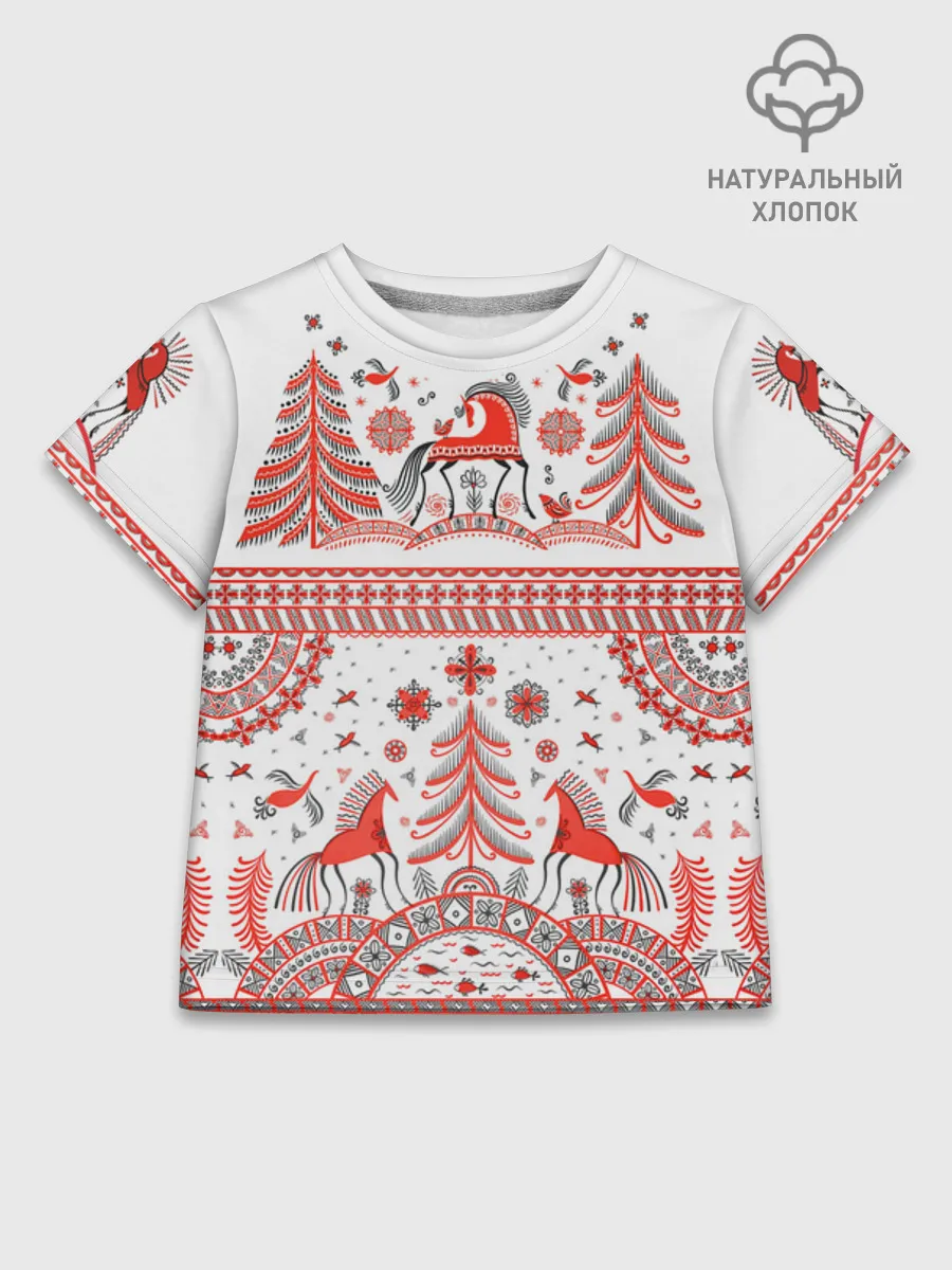 Детская футболка хлопок / MezenHorse Kids