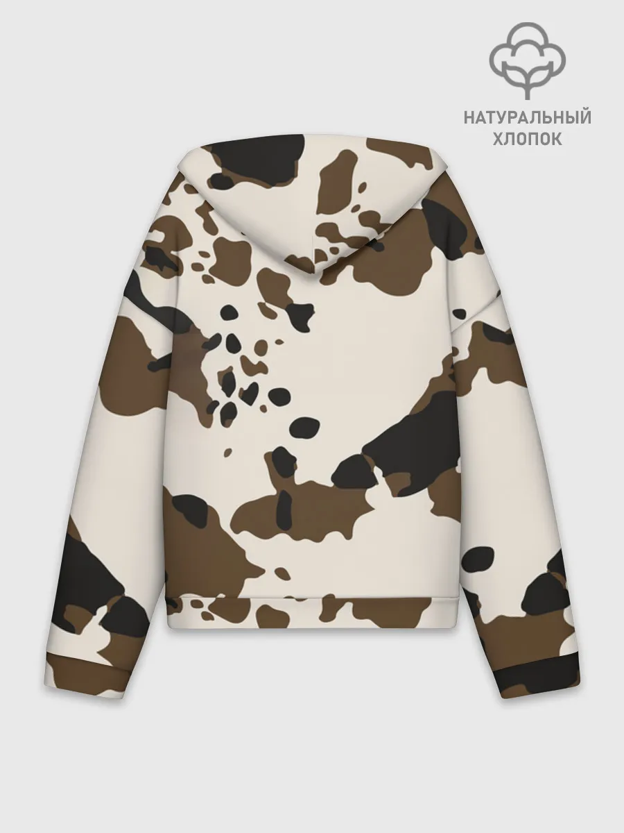 Худи женский оверсайз хлопок / CowPrint