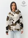Худи женский оверсайз хлопок / CowPrint
