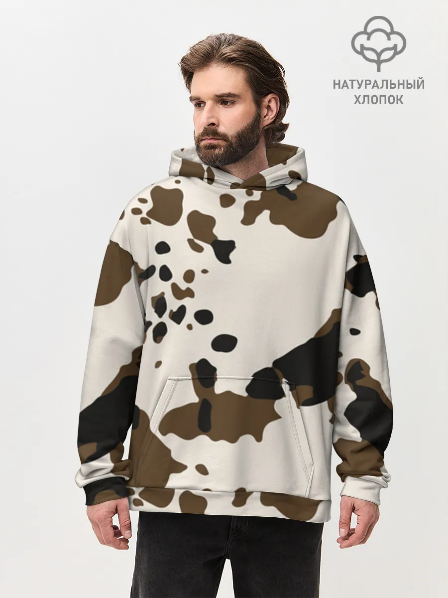 Худи мужской оверсайз хлопок / CowPrint