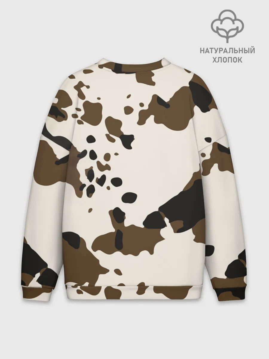 Мужской свитшот оверсайз хлопок / CowPrint