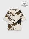 Женская футболка оверсайз хлопок / CowPrint