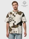 Мужская футболка оверсайз хлопок / CowPrint
