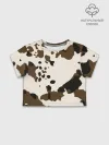 Футболка для девочки укороченная базовая хлопок / CowPrint