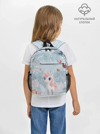 Рюкзак детский джинсовый / Пони Новый год
