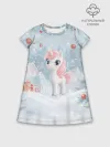 Детское платье хлопок / Пони Новый год