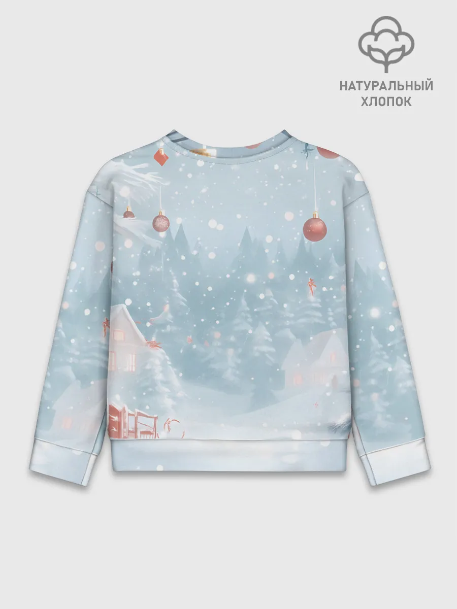 Детский свитшот хлопок / Пони Новый год