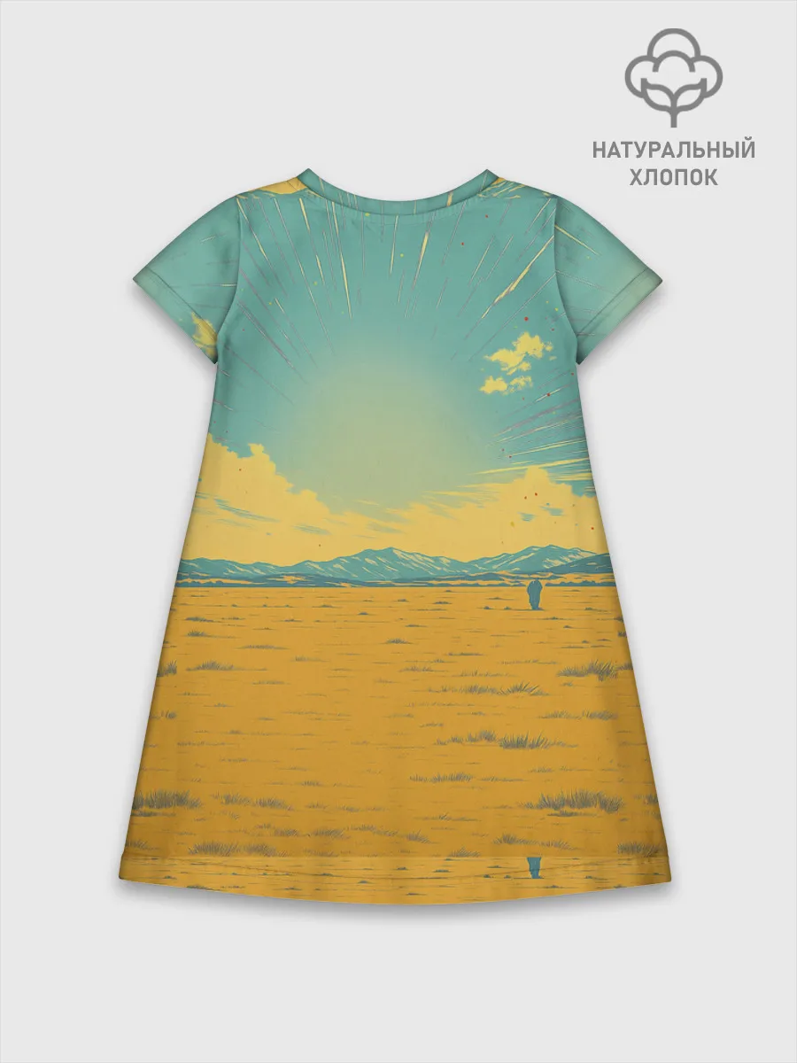 Детское платье хлопок / Loshad_v_pustine