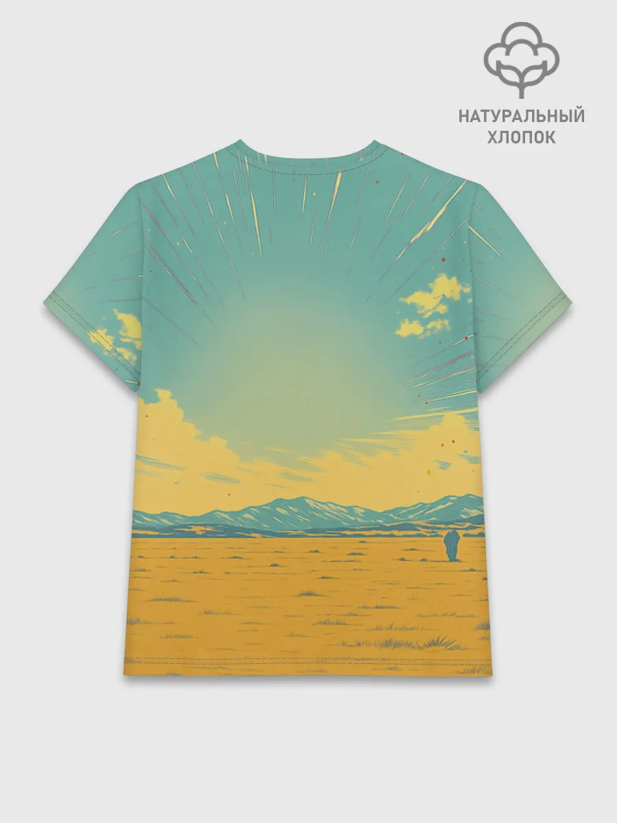 Женская базовая футболка хлопок / Loshad_v_pustine