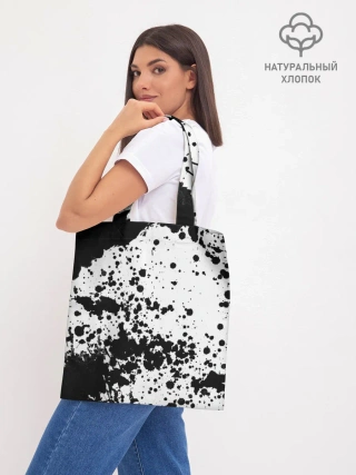Шоппер база / Черно-белые капли