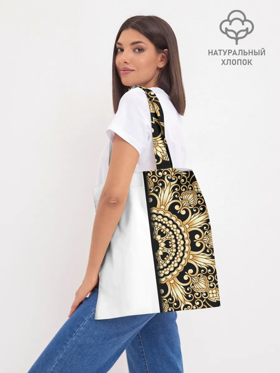 Шоппер база / Белое на черном