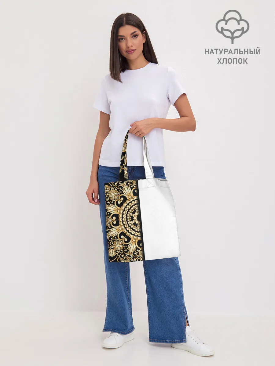 Шоппер база / Белое на черном