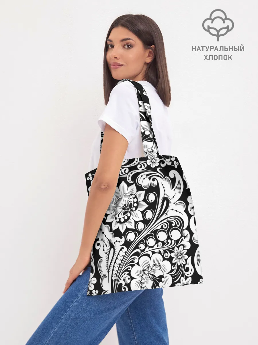 Шоппер база / Хохлома чб