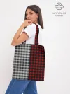 Шоппер база / Красно белая рубашка в клетку