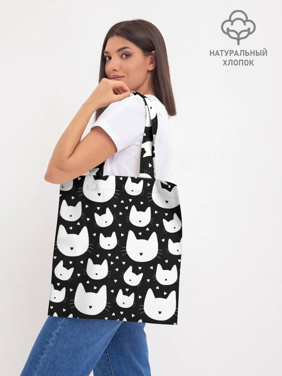 Шоппер база / Love Cats Pattern