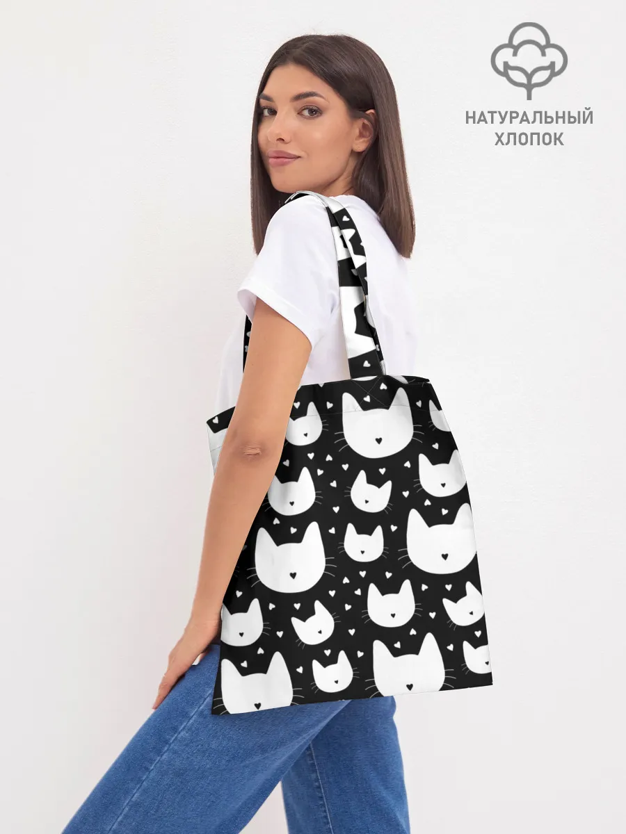Шоппер база / Love Cats Pattern