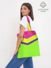 Шоппер база / Цветные треугольники_ салатовы