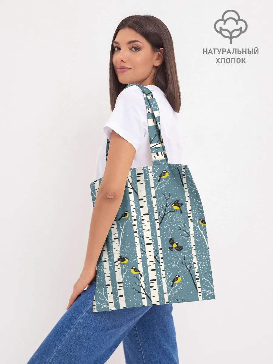 Шоппер база / Синички на берёзах