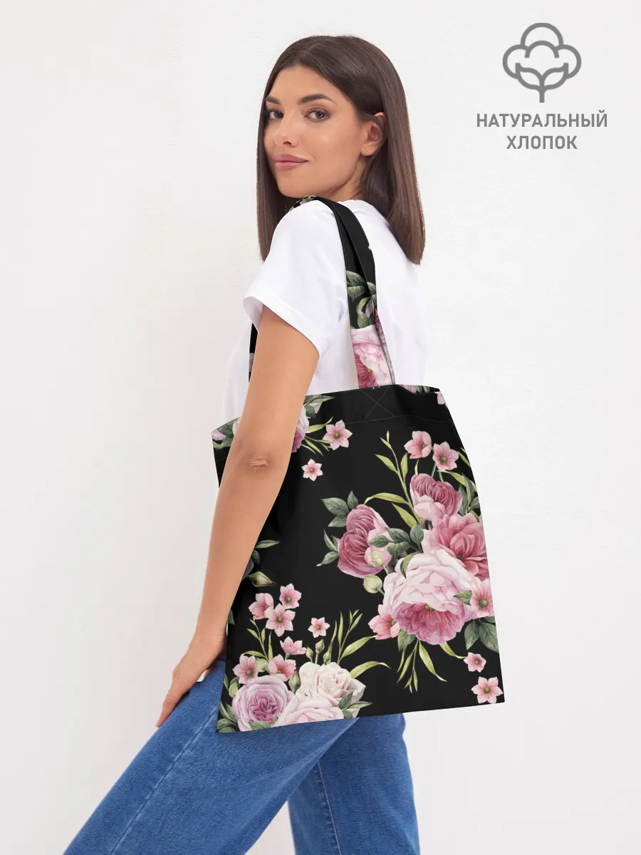 Шоппер база / Пионы на Чёрном