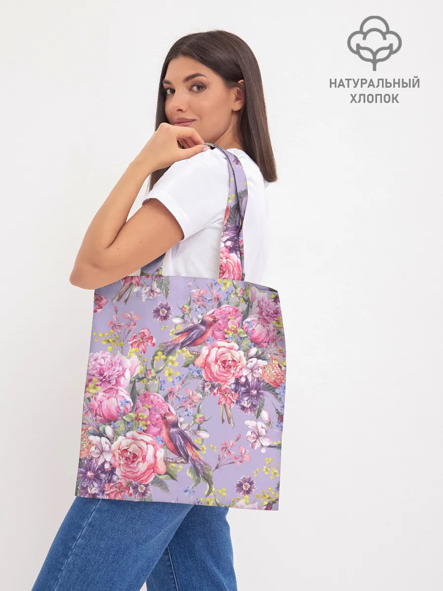Шоппер база / Лилии и розы